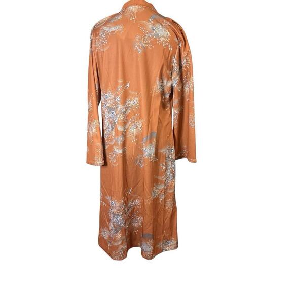 Peach Floral Housedress Vintage 70s - Picture 2 of 7